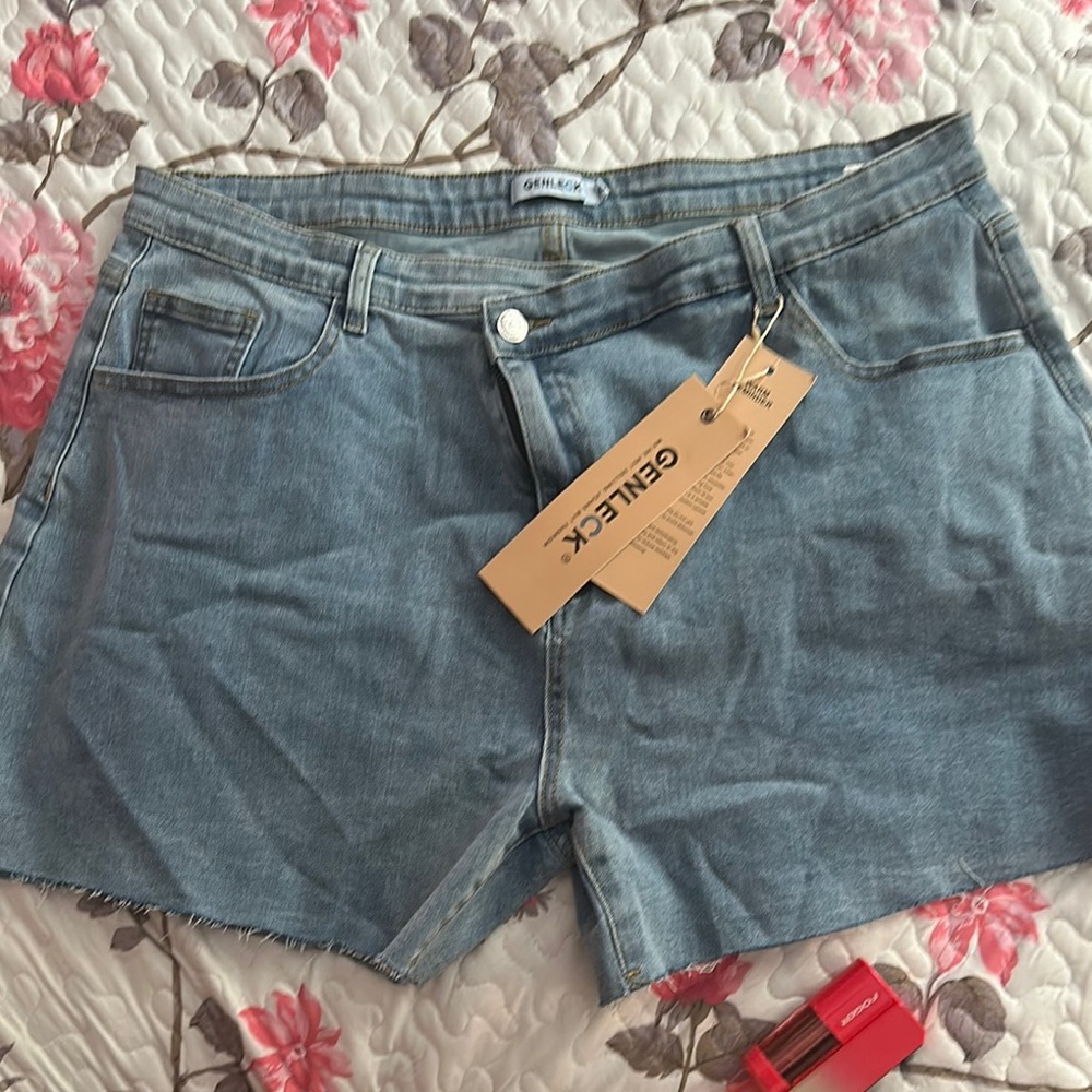 Women's Genleck 2XL Blue Denim Shorts
